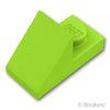 スロープ 45° 2 x 1 - 2/3 カットアウト：[Lime / ライム]