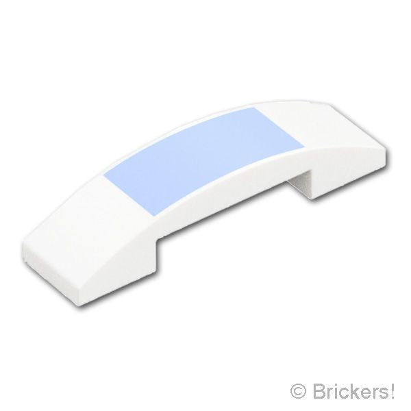 LEGO® パーツ 6605661 スロープ カーブ ダブル 4 x 1 x 2/3 - Br,Ltブルーの長方形：[White / ホワイト] 93273pb245-001 