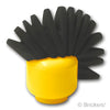 ミニフィグ ヘア - モヒカン：[Black / ブラック]