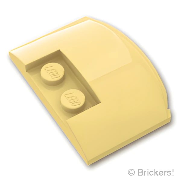 LEGOR パーツ 6302259 ウェッジ トリプル カーブ 3 x 4 x 2/3：[Tan / タン] 93604-005 の商品ページ｜レゴRパーツ バラ売りのブリッカーズ