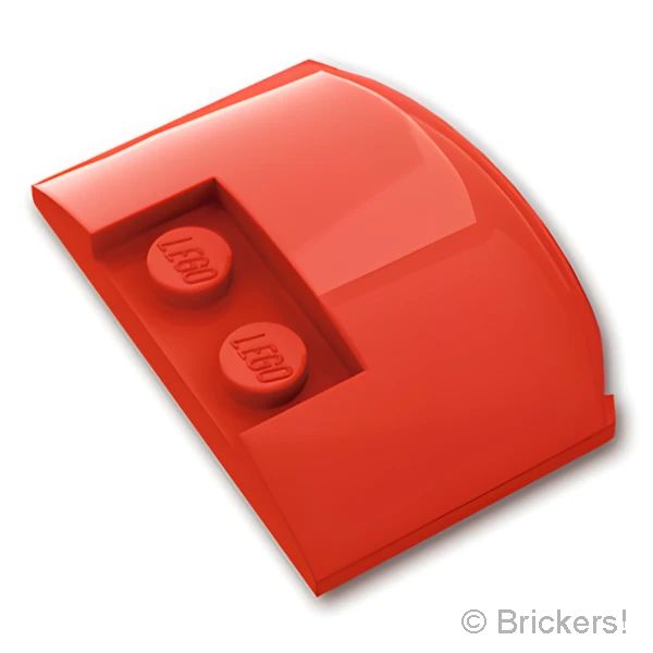 LEGOR パーツ 6204665 ウェッジ トリプル カーブ 3 x 4 x 2/3：[Red / レッド] 93604-021 の商品ページ｜レゴRパーツ バラ売りのブリッカーズ