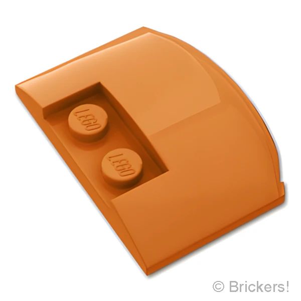 LEGOR パーツ 6468071 ウェッジ トリプル カーブ 3 x 4 x 2/3：[Dark Orange / ダークオレンジ] 93604-038 の商品ページ｜レゴRパーツ バラ売りのブリッカーズ