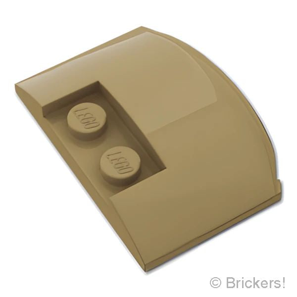 LEGOR パーツ 6398013 ウェッジ トリプル カーブ 3 x 4 x 2/3：[Dark Tan / ダークタン] 93604-138 の商品ページ｜レゴRパーツ バラ売りのブリッカーズ
