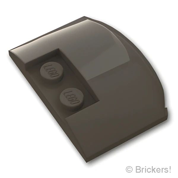 LEGOR パーツ - ウェッジ トリプル カーブ 3 x 4 x 2/3：[Pearl Dk,Gray / パールダークグレー] 93604-148 の商品ページ｜レゴRパーツ バラ売りのブリッカーズ