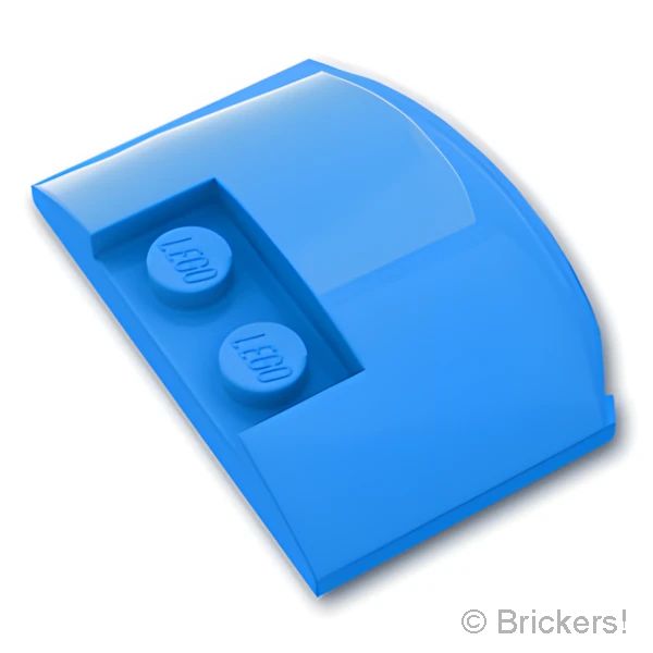 LEGOR パーツ 6224991 ウェッジ トリプル カーブ 3 x 4 x 2/3：[Dark Azure / ダークアズール] 93604-321 の商品ページ｜レゴRパーツ バラ売りのブリッカーズ