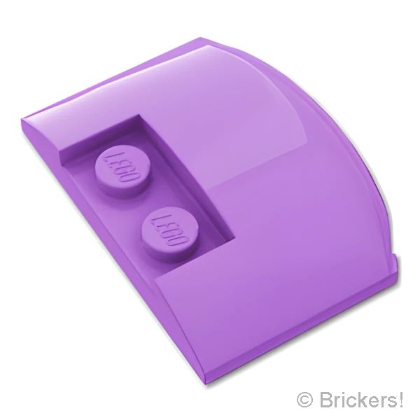 LEGOR パーツ 6467052 ウェッジ トリプル カーブ 3 x 4 x 2/3：[Md,Lavender / ミディアムラベンダー] 93604-324 の商品ページ｜レゴRパーツ バラ売りのブリッカーズ