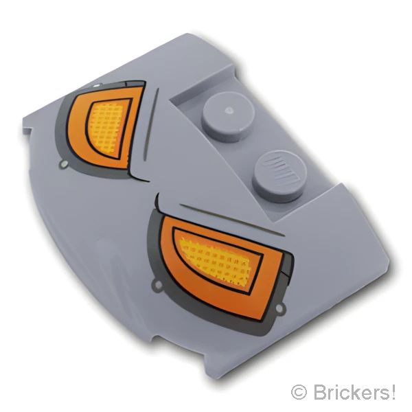 LEGOR パーツ 6421740 トリプル カーブ ウェッジ 3 x 4 x 2/3 - ヘッドライト：[Light Bluish Gray / グレー] 93604pb15-194 の商品ページ｜レゴRパーツ バラ売りのブリッカーズ