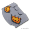 ウェッジ トリプル カーブ 3 x 4 x 2/3 - ヘッドライト：[Light Bluish Gray / グレー]