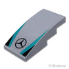 スロープ カーブ 4 x 2 - メルセデスロゴ：[Light Bluish Gray / グレー]