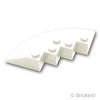 ブロック ラウンド コーナー 6 x 6 - スロープ 33° ファセット：[White / ホワイト]