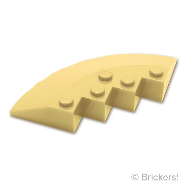 LEGOR パーツ 6310952/6452014 ブロック ラウンド コーナー 6 x 6 - スロープ 33° ファセット：[Tan / タン] 95188-005 の商品ページ｜レゴRパーツ バラ売りのブリッカーズ