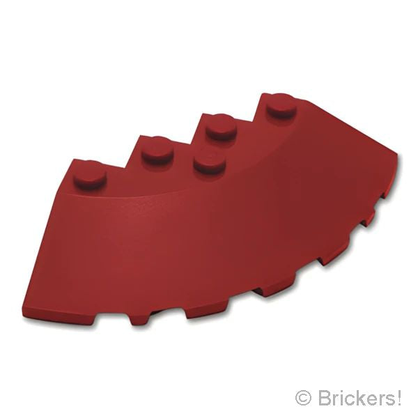 LEGOR パーツ 6080439/6488439 ラウンド コーナーブロック 6 x 6 - スロープ 33°：[Dark Red / ダークレッド] 95188-154