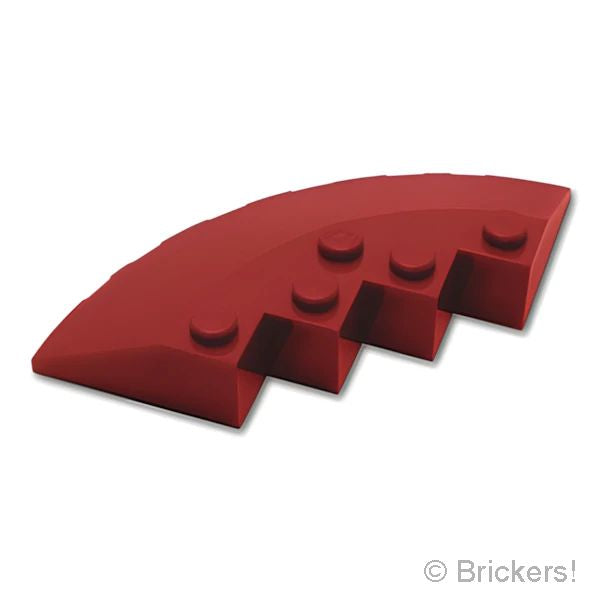 LEGOR パーツ 6080439/6488439 ブロック ラウンド コーナー 6 x 6 - スロープ 33° ファセット：[Dark Red / ダークレッド] 95188-154 の商品ページ｜レゴRパーツ バラ売りのブリッカーズ
