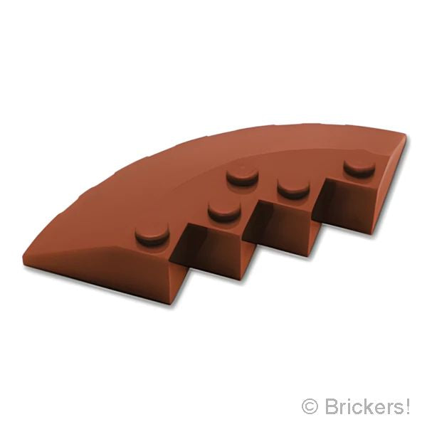 LEGOR パーツ 6469992 ブロック ラウンド コーナー 6 x 6 - スロープ 33° ファセット：[Reddish Brown / ブラウン] 95188-192 の商品ページ｜レゴRパーツ バラ売りのブリッカーズ