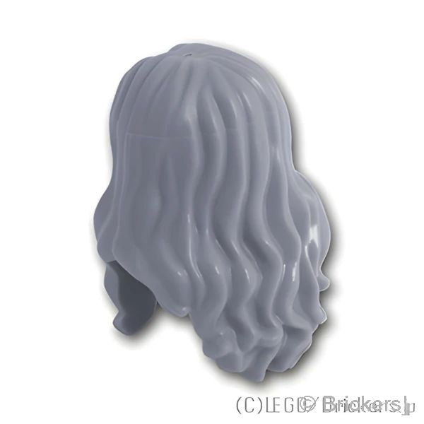 LEGOR パーツ 6056617/6254802/6435614 ミニフィグ ヘア - ロングウェービー：[Light Bluish Gray / グレー] 95225-194 の商品ページ｜レゴRパーツ バラ売りのブリッカーズ