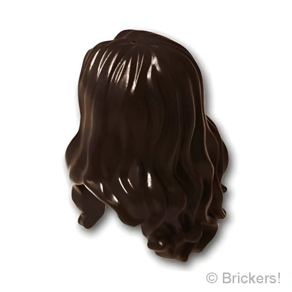 LEGOR パーツ 4638377/6240208 ミニフィグ ヘア - ロングウェービー：[Dark Brown / ダークブラウン] 95225-308 の商品ページ｜レゴRパーツ バラ売りのブリッカーズ