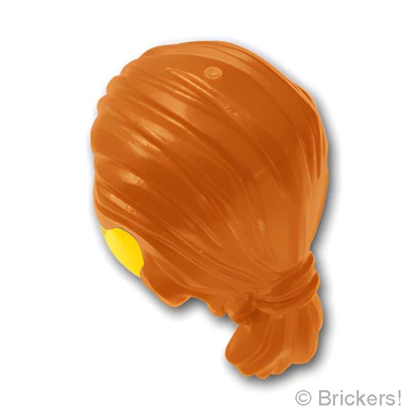 LEGOR パーツ 6144396/6290250 ミニフィグ ヘア - オールバックとショートポニーテール：[Dark Orange / ダークオレンジ] 95226-038 の商品ページ｜レゴRパーツ バラ売りのブリッカーズ