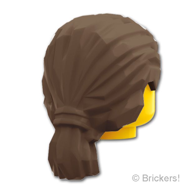 LEGO® パーツ 4626931/6560571 ミニフィグ ヘア - オールバックとショートポニーテール：[Dark Brown / ダークブラウン] 95226-308 