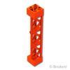 サポート 2 x 2 x 10 - 三角桁 / 軸穴：[Reddish Orange / レディッシュオレンジ ]