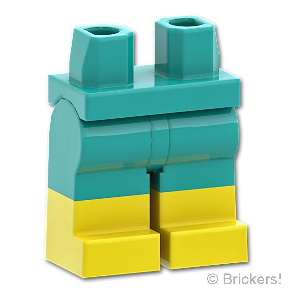 LEGO® パーツ 6583363 ミニフィグ レッグ - イエローブーツ：[Dark Turquoise / ダークターコイズ] 970c00pb0575-107 