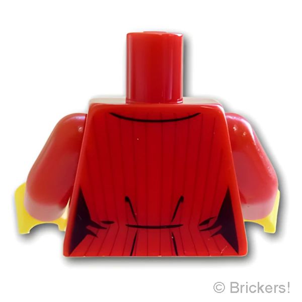 LEGOR パーツ 4624686/6032070 トルソー - 赤のスーツジャケットとネックレスとID：[Red / レッド] 973pb0895c01-021 の商品ページ｜レゴRパーツ バラ売りのブリッカーズ