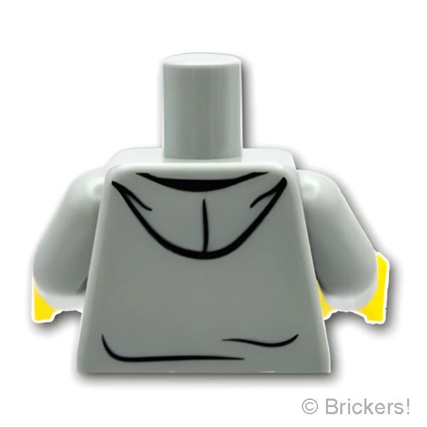 LEGOR パーツ 6153512 トルソー - ドローストリング付きパーカーにダークレッドのシャツ：[Light Bluish Gray / グレー] 973pb2066c02-194 の商品ページ｜レゴRパーツ バラ売りのブリッカーズ