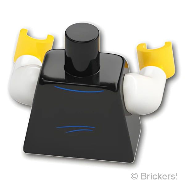 LEGOR パーツ 6219624 トルソー - ストライプネクタイとベスト：[Black / ブラック] 973pb3159c01-026 の商品ページ｜レゴRパーツ バラ売りのブリッカーズ