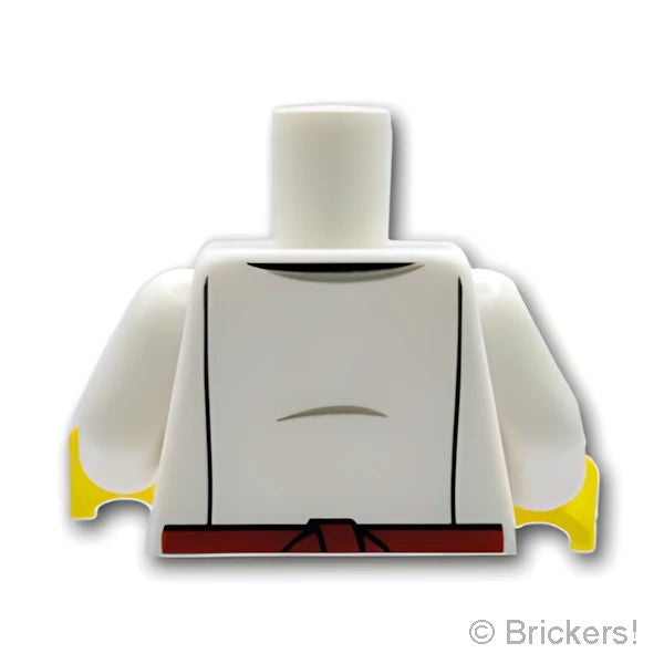 LEGOR パーツ 6219611 トルソー - マグカッププリントのエプロン：[White / ホワイト] 973pb3256c01-001 の商品ページ｜レゴRパーツ バラ売りのブリッカーズ