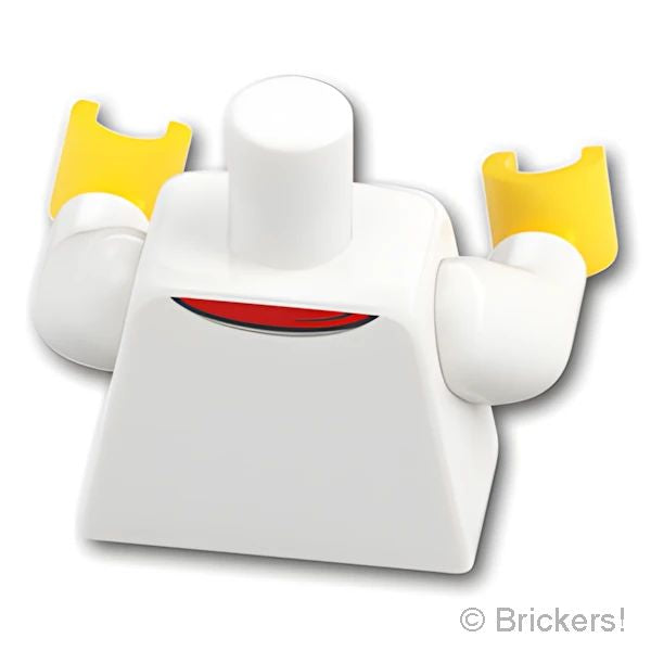 LEGOR パーツ 6283797 トルソー - 赤いネッカチーフのシェフ：[White / ホワイト] 973pb3863c01-001 の商品ページ｜レゴRパーツ バラ売りのブリッカーズ