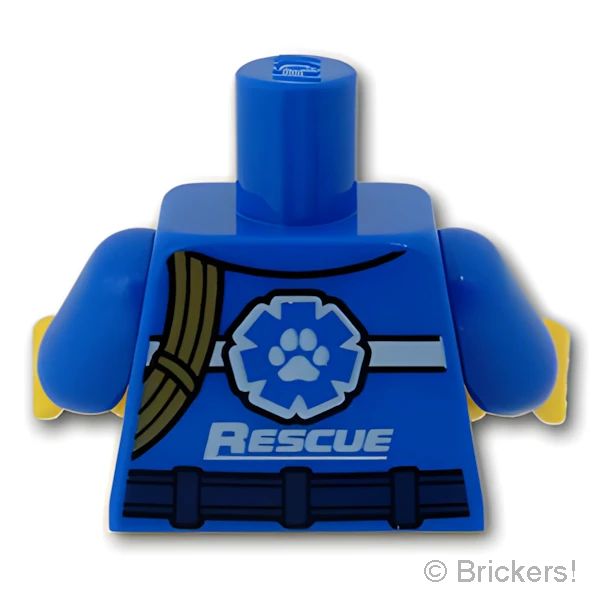 LEGOR パーツ 6350811 トルソー - ワイルドライフレスキューユニフォーム：[Blue / ブルー] 973pb4391c01-023 の商品ページ｜レゴRパーツ バラ売りのブリッカーズ
