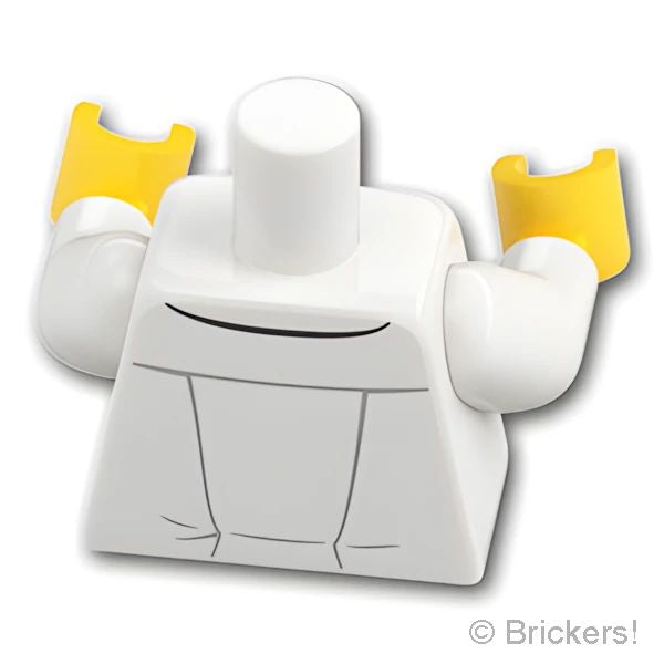 LEGOR パーツ 6392062 トルソー - 聴診器と白衣の医者：[White / ホワイト] 973pb4534c01-001 の商品ページ｜レゴRパーツ バラ売りのブリッカーズ