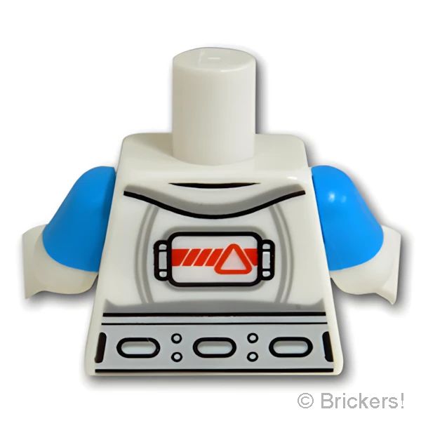 LEGOR パーツ 6390702 トルソー - 宇宙服：[White / ホワイト] 973pb4626c01-001 の商品ページ｜レゴRパーツ バラ売りのブリッカーズ