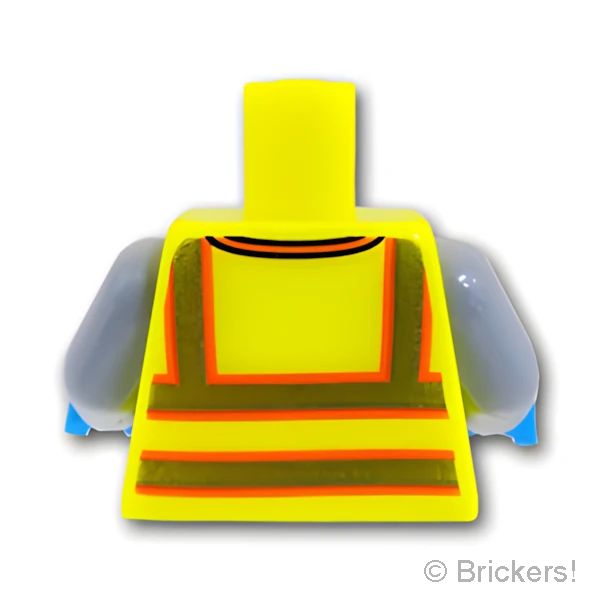 LEGOR パーツ 6390087 トルソー - ジッパー付き安全ベスト：[Neon Yellow / ネオンイエロー] 973pb4658c01-236 の商品ページ｜レゴRパーツ バラ売りのブリッカーズ