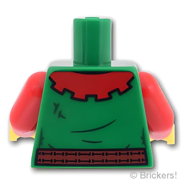 LEGOR パーツ 6402701 トルソー - レゴキャッスル フォレストマンの衣装：[Green / グリーン] 973pb4754c01-028 の商品ページ｜レゴRパーツ バラ売りのブリッカーズ