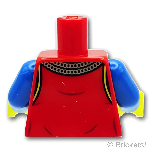 LEGOR パーツ 6406251 トルソー - ライオンのエンブレムパターン：[Red / レッド] 973pb4840c01-021 の商品ページ｜レゴRパーツ バラ売りのブリッカーズ