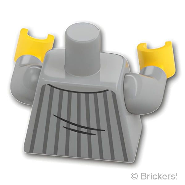LEGOR パーツ 6468371 トルソー - グレーのピンストライプスーツ：[Light Bluish Gray / グレー] 973pb4899c02-194 の商品ページ｜レゴRパーツ バラ売りのブリッカーズ