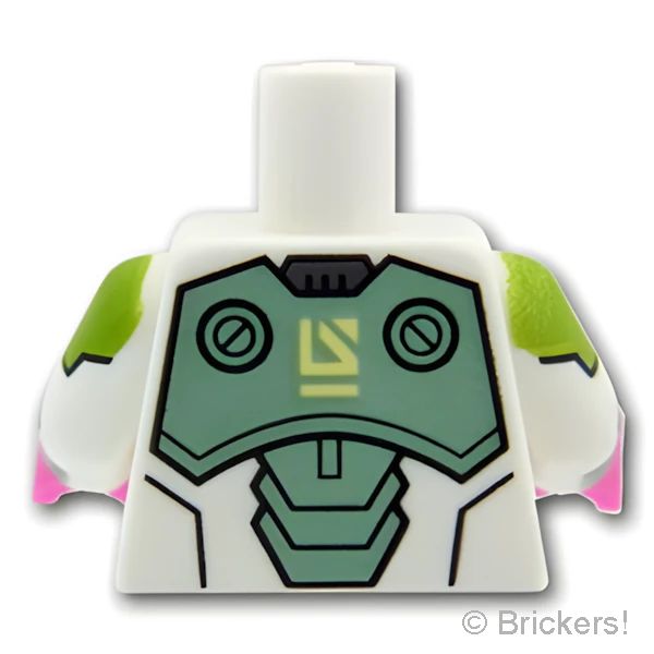 LEGOR パーツ 6418436 トルソー - 近未来の防具：[White / ホワイト] 973pb4969c01-001 の商品ページ｜レゴRパーツ バラ売りのブリッカーズ
