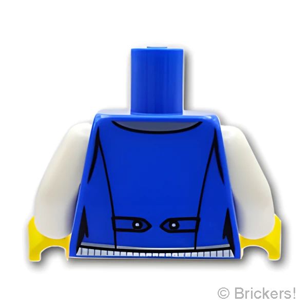 LEGOR パーツ 6430537 トルソー - ブルーベストに蝶ネクタイ：[Blue / ブルー] 973pb5014c01-023 の商品ページ｜レゴRパーツ バラ売りのブリッカーズ
