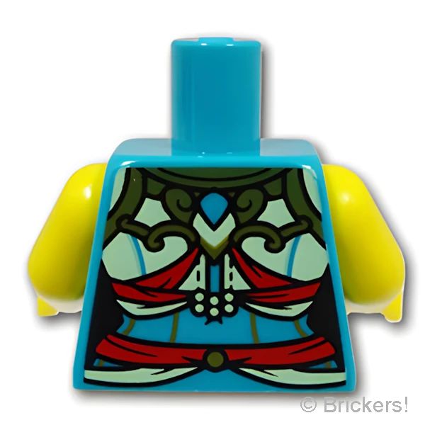 LEGOR パーツ 6430085 トルソー - ノースリーブ 女性のお祭り衣装：[Dark Turquoise / ダークターコイズ] 973pb5018c01-107 の商品ページ｜レゴRパーツ バラ売りのブリッカーズ