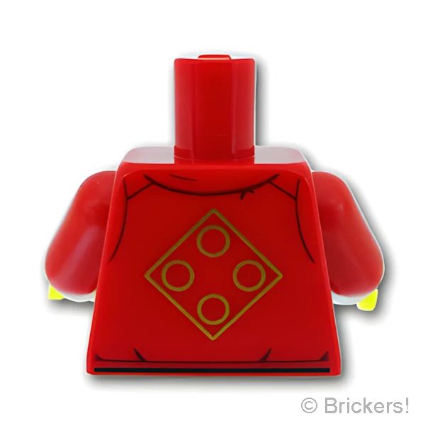 LEGOR パーツ 6430032 トルソー - 2つポケットのあるチャイナ服：[Red / レッド] 973pb5021c01-021 の商品ページ｜レゴRパーツ バラ売りのブリッカーズ