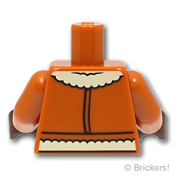 LEGOR パーツ 6430528 トルソー - 囚人服にファーライニングのジャケット：[Dark Orange / ダークオレンジ] 973pb5053c01-038 の商品ページ｜レゴRパーツ バラ売りのブリッカーズ
