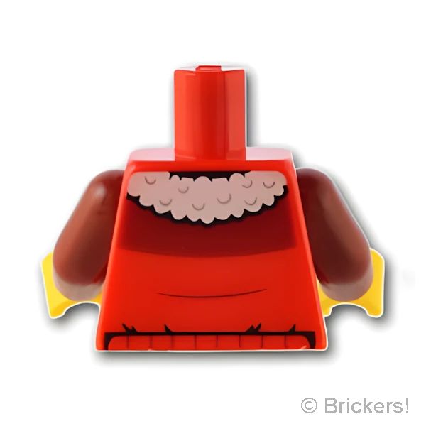 LEGOR パーツ 6434947 トルソー - 白いフリースのジャケット：[Red / レッド] 973pb5103c01-021 の商品ページ｜レゴRパーツ バラ売りのブリッカーズ
