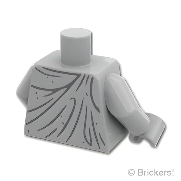 LEGOR パーツ 6435437 トルソー - 右肩留めのローブ：[Light Bluish Gray / グレー] 973pb5107c01-194 の商品ページ｜レゴRパーツ バラ売りのブリッカーズ