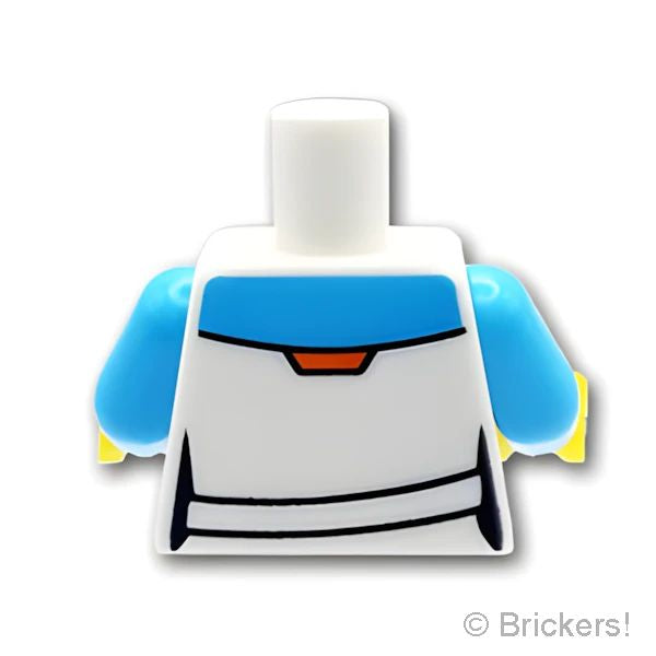 LEGOR パーツ 6440997 トルソー - 大きな襟のストライプジャケット：[White / ホワイト] 973pb5295c01-001 の商品ページ｜レゴRパーツ バラ売りのブリッカーズ