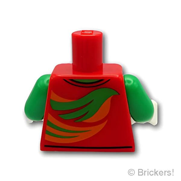 LEGOR パーツ 6446332 トルソー - スキーウェア：[Red / レッド] 973pb5300c01-021 の商品ページ｜レゴRパーツ バラ売りのブリッカーズ