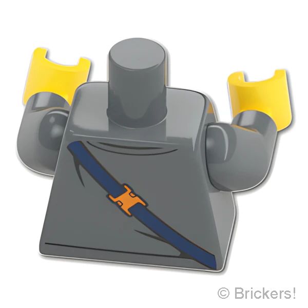 LEGOR パーツ 6457767 トルソー - トレーナーとボディバック：[Dark Bluish Gray / ダークグレー] 973pb5423c01-199 の商品ページ｜レゴRパーツ バラ売りのブリッカーズ