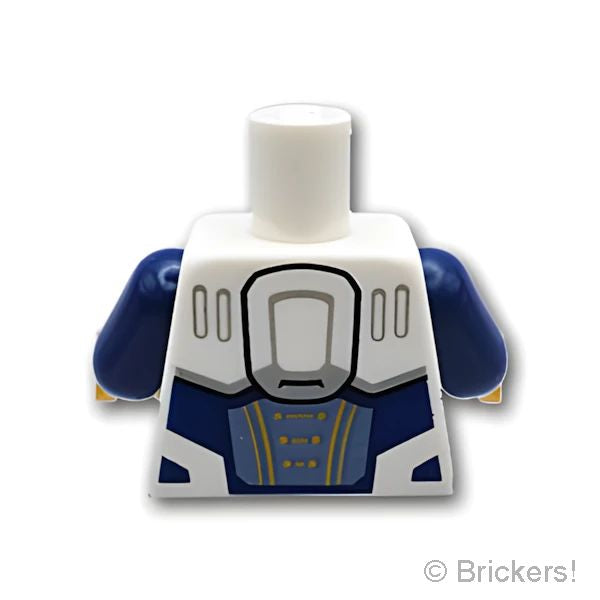LEGOR パーツ 6475147 トルソー - クラシックスペースロゴの宇宙服 Dブルーアーム：[White / ホワイト] 973pb5515c01-001 の商品ページ｜レゴRパーツ バラ売りのブリッカーズ