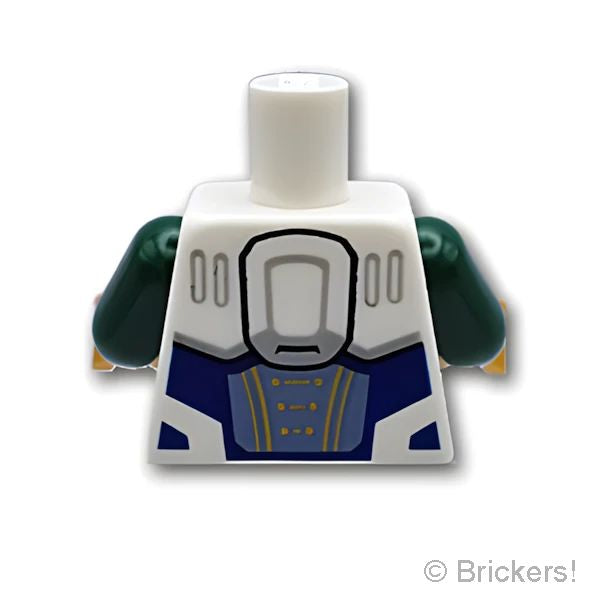 LEGOR パーツ 6475307 トルソー - クラシックスペースロゴの宇宙服 Dグリーンアーム：[White / ホワイト] 973pb5515c05-001 の商品ページ｜レゴRパーツ バラ売りのブリッカーズ