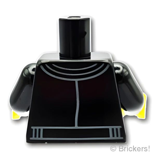 LEGOR パーツ 6470190 トルソー - 鷹のロゴのインナーに黒のジャケット：[Black / ブラック] 973pb5565c01-026 の商品ページ｜レゴRパーツ バラ売りのブリッカーズ
