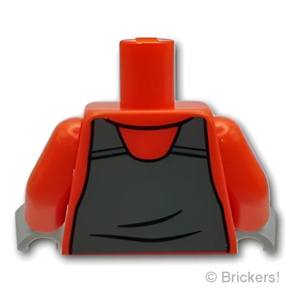 LEGOR パーツ 6492292 トルソー - 胴体安全ジャケットとグレーのオーバーホール：[Reddish Orange / レディッシュオレンジ ] 973pb5755c01-402 の商品ページ｜レゴRパーツ バラ売りのブリッカーズ